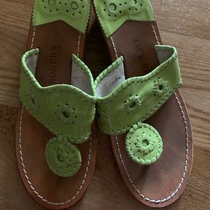 Jack Rogers lime wedges in VGUC size 7